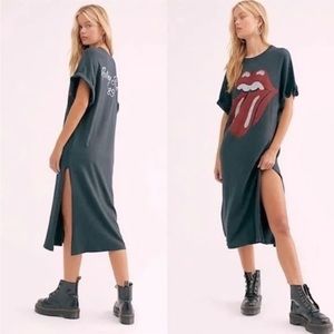 Free People Daydreamer Rolling Stones T-Shirt dress size medium